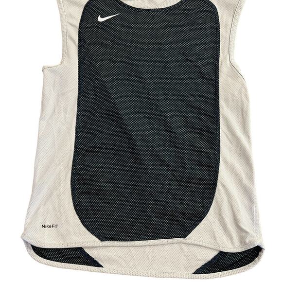 NikeFIT Reversible Basketball Jersey White Black Sleeveless Mesh Tank Mens Small - Picture 5 of 14